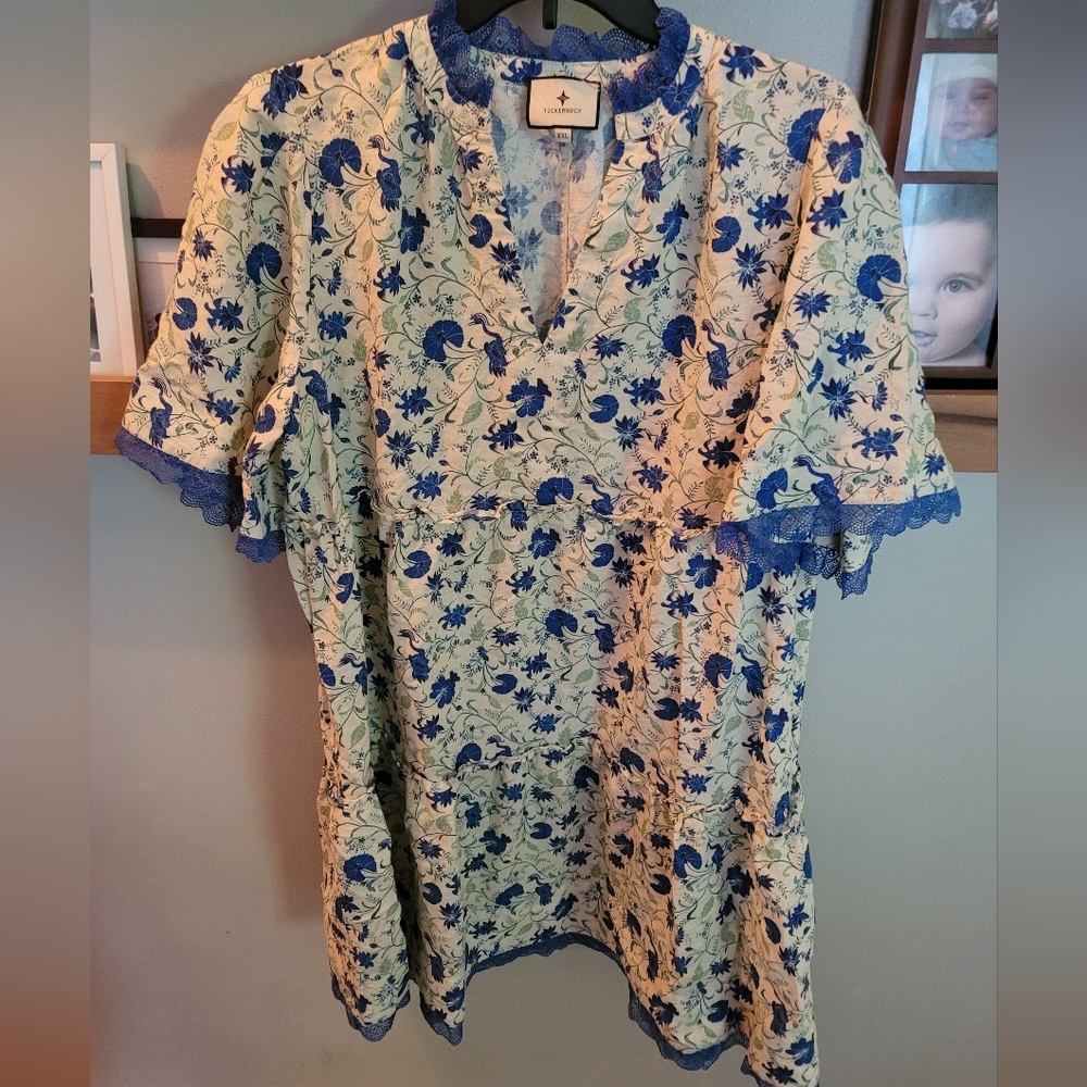 Tuckernuck Bluebird Melody Crawford Dress XXL EUC